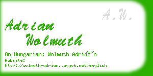 adrian wolmuth business card